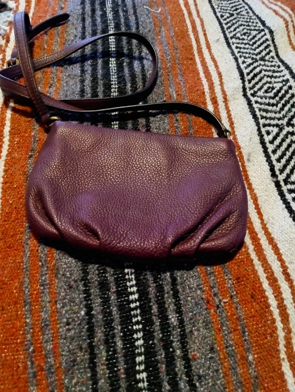 Marc Jacobs Deep Purple Pebbled Leather Shoulder Bag - Picture 4 of 6